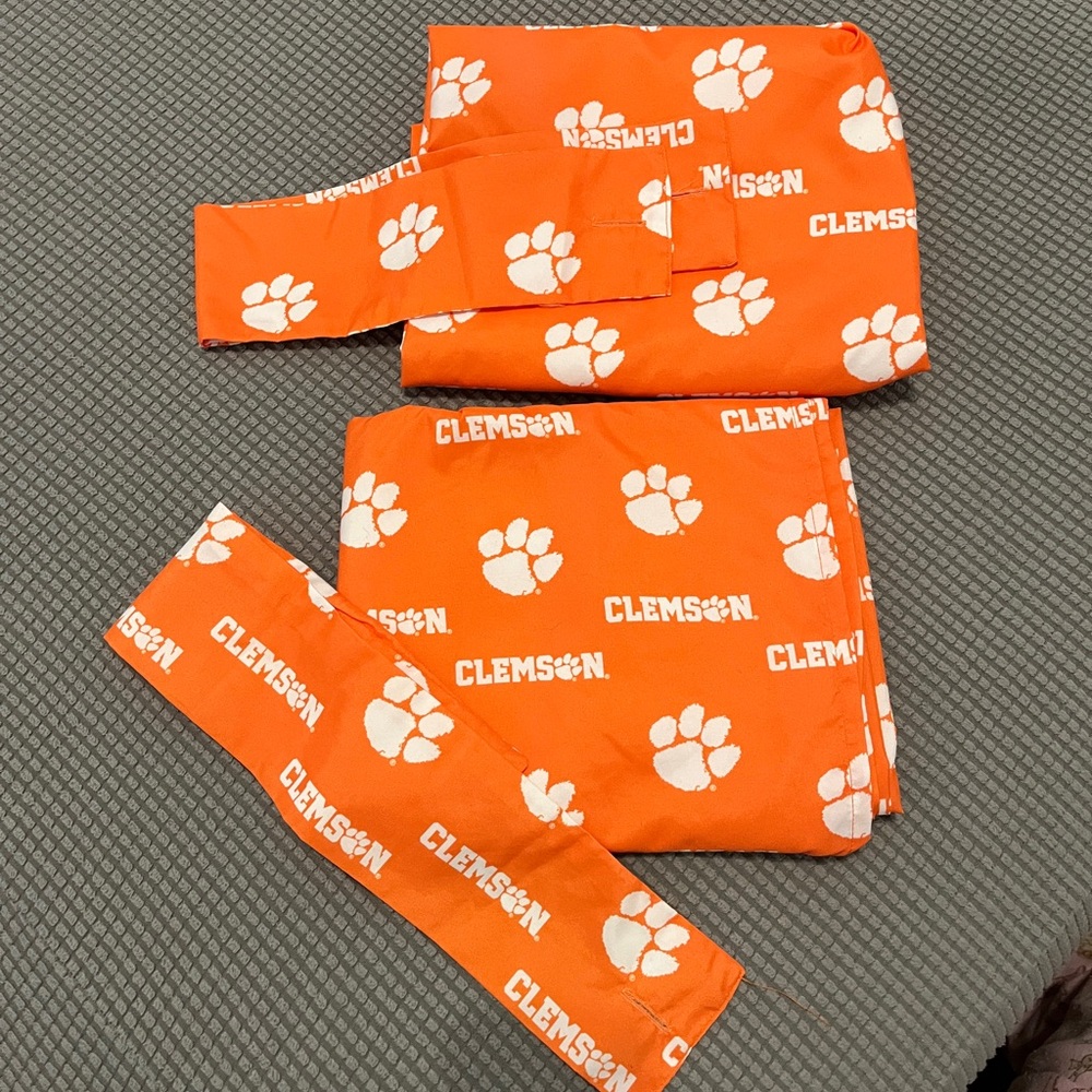 Clemson Tigers curtains with matching ties